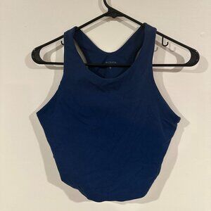 Athleta Purpose Crop Sports Bra D-DD in Navy / Size XL